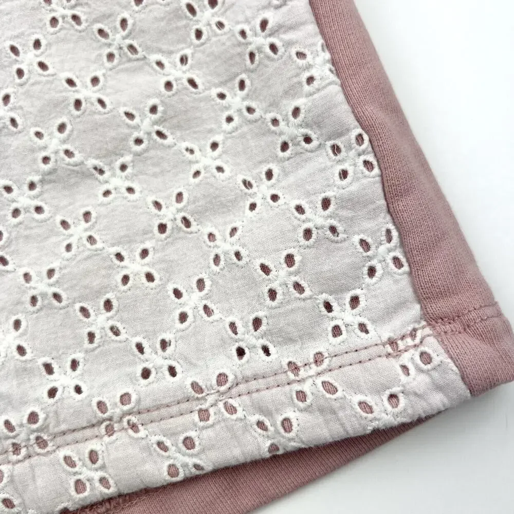 Hanna Andersson Pink Eyelet Sweatshirt